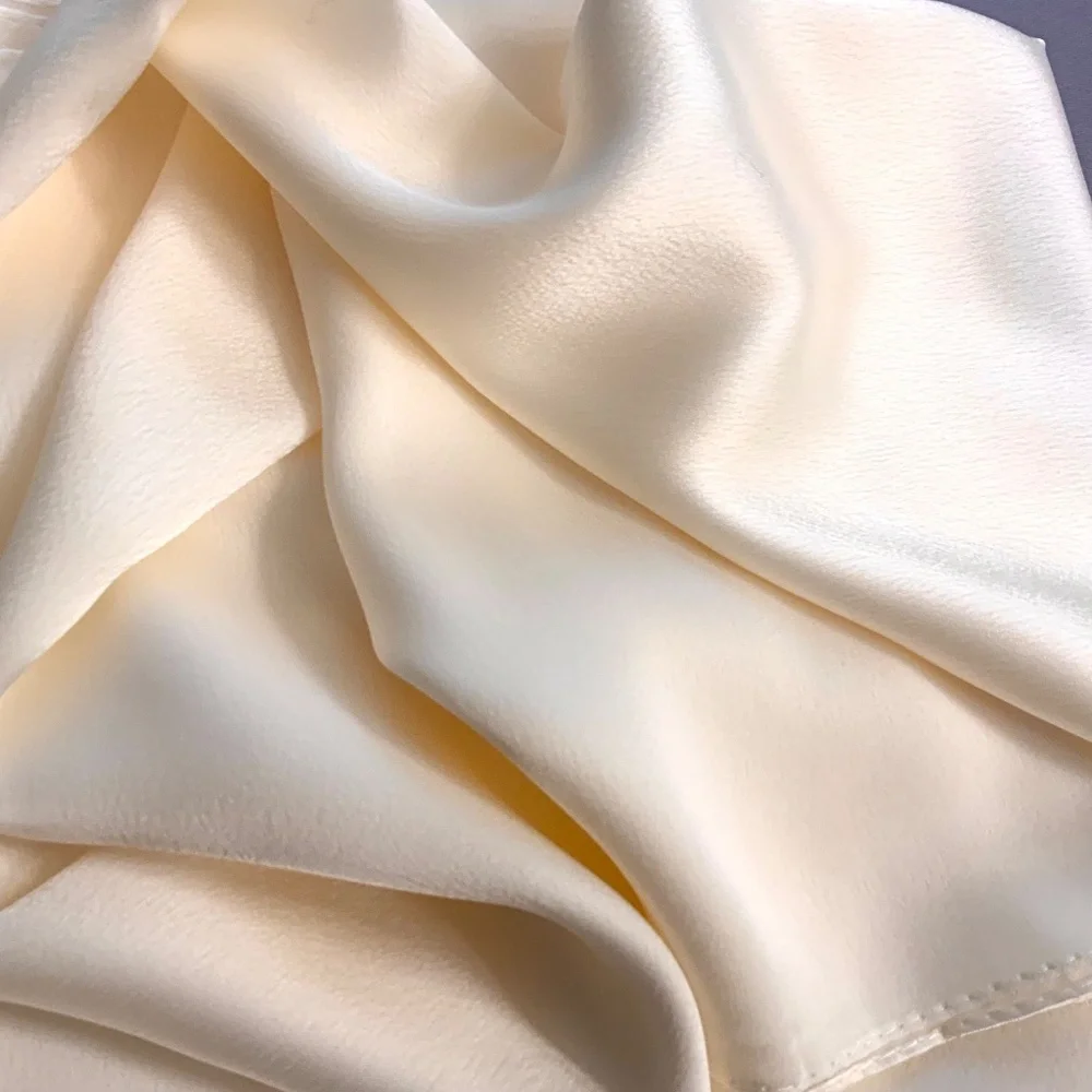 Ivory White 100% SILK SATIN Large Shawl Scarf Wrap Wedding Bridal Cover up